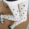 Japanese Polka Dot Patterned Pantyhose for Women Vintage Sexy Crash Leggings Opaque Silky Footed Tights Elastic Long Stockings