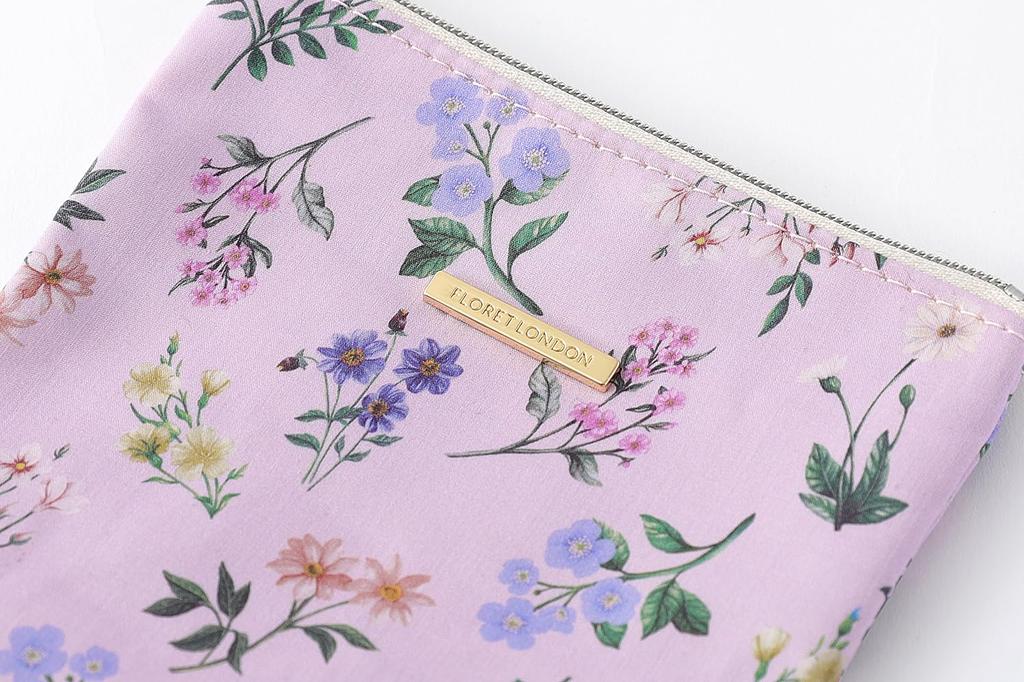 DDintex FLORET LONDON 13 X 2-Side Pouch, Annie, Lavender, 13.5cm [Liberty Print]