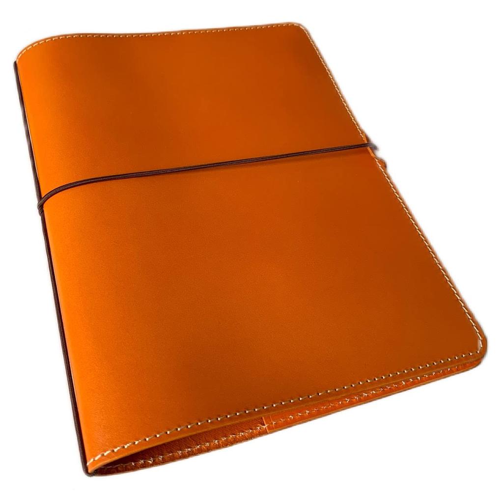 Roost Outdoors Genuine Leather Notebook Cover B5 Semi-B5 Leather Notebook Cover Orange Camel