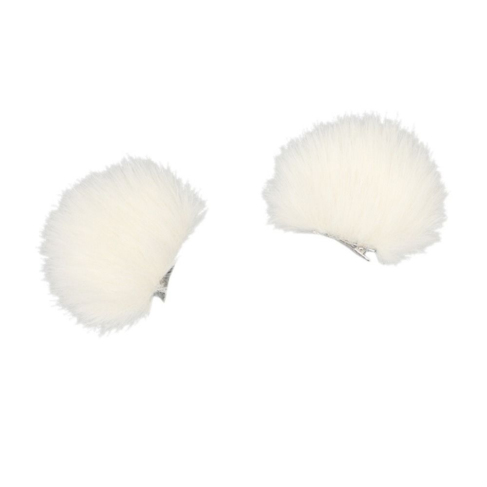 Plush Bear Ear Hair Clip Soft Cosplay Headwear Fashion Angel Headdress  Party Wear