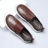 Fashion Soft Bottom Cowhide Loafers Men's Lightweight Slip-On Leather Shoes Wear-Resistant Driving Casual Shoes New Male Walking Flats