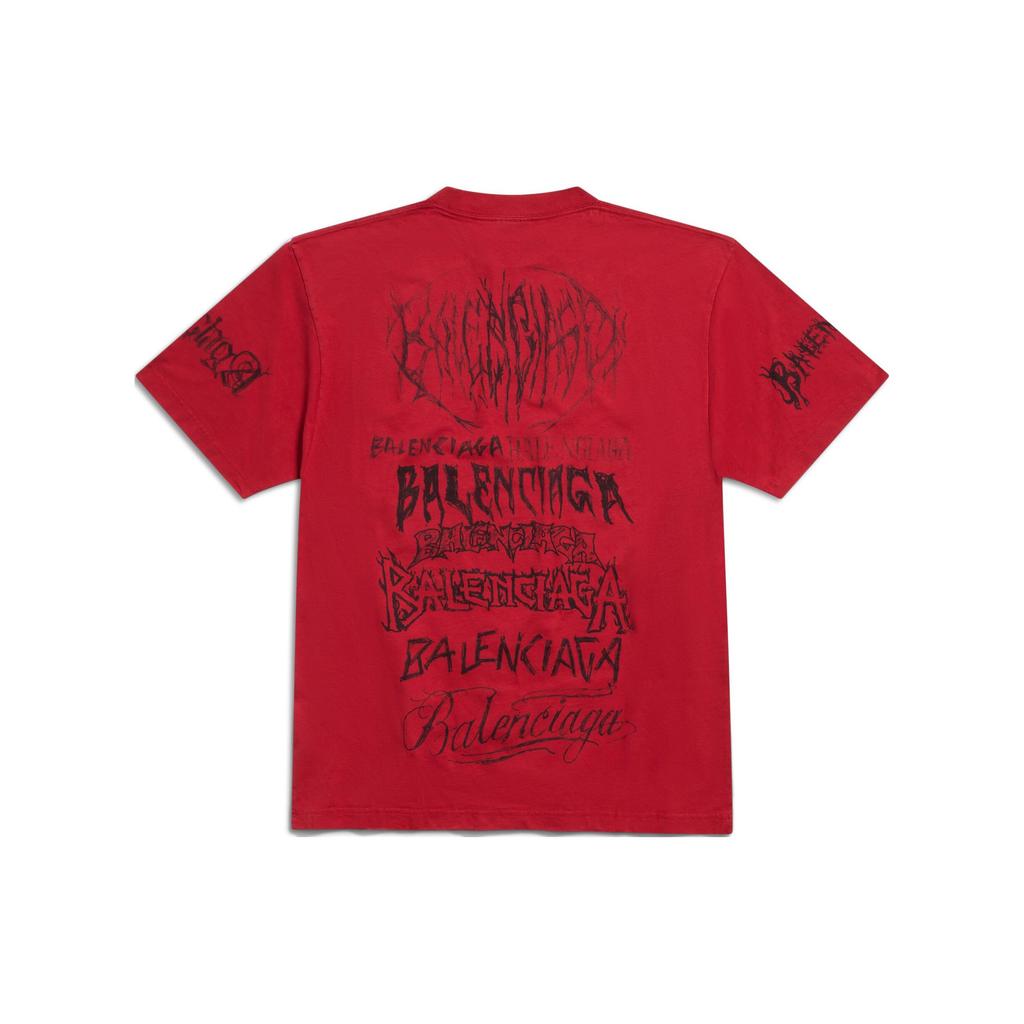 Balenciaga Diy Metal T-shirt 'Black White' Men's 641675TPVO31569