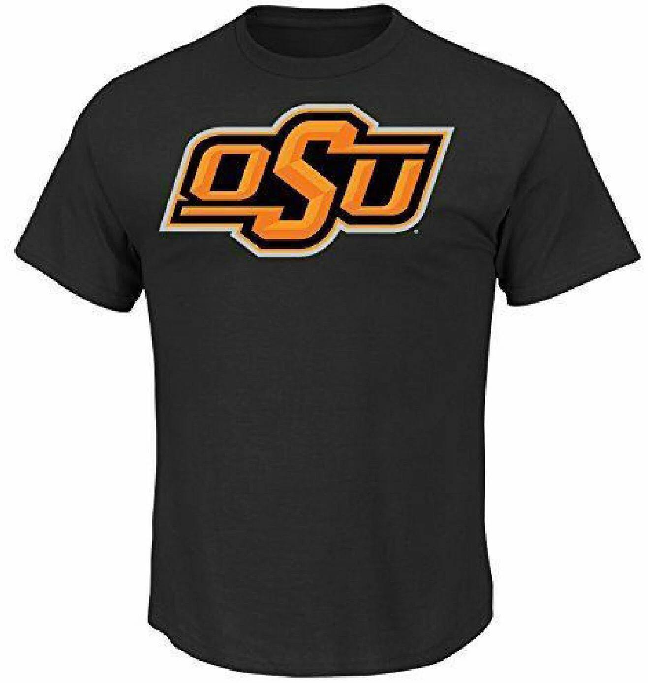 Oklahoma State Cowboys Black Big Win College T shirt L