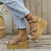 Wedges Heel Summer Women's Sandals New Fashion Platform Thick Bottom Buckle Casual Ladies Shoes Comfortable Walking Sandalias