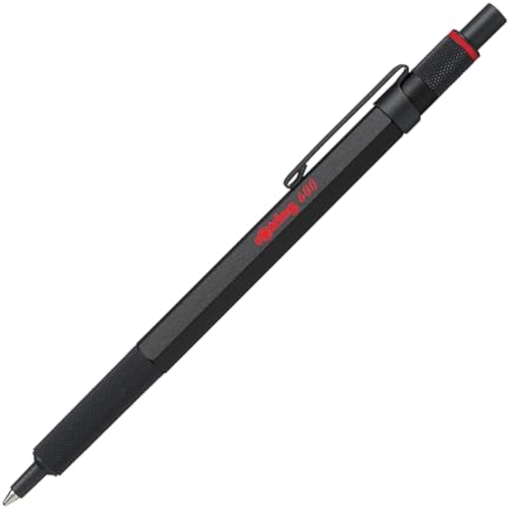 Rotring (Rotring) Rotring 600 Ballpoint Pen, Black M, Medium, Oil-based, in a Cosmetic Box, Knock...