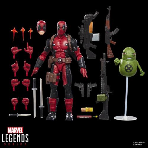 Hasbro Marvel Legends Maximum Series Deadpool, Deluxe Deadpool Comics Collectible 15cm Action Figure with 24 Accessories Including X-Force Doop (G0641