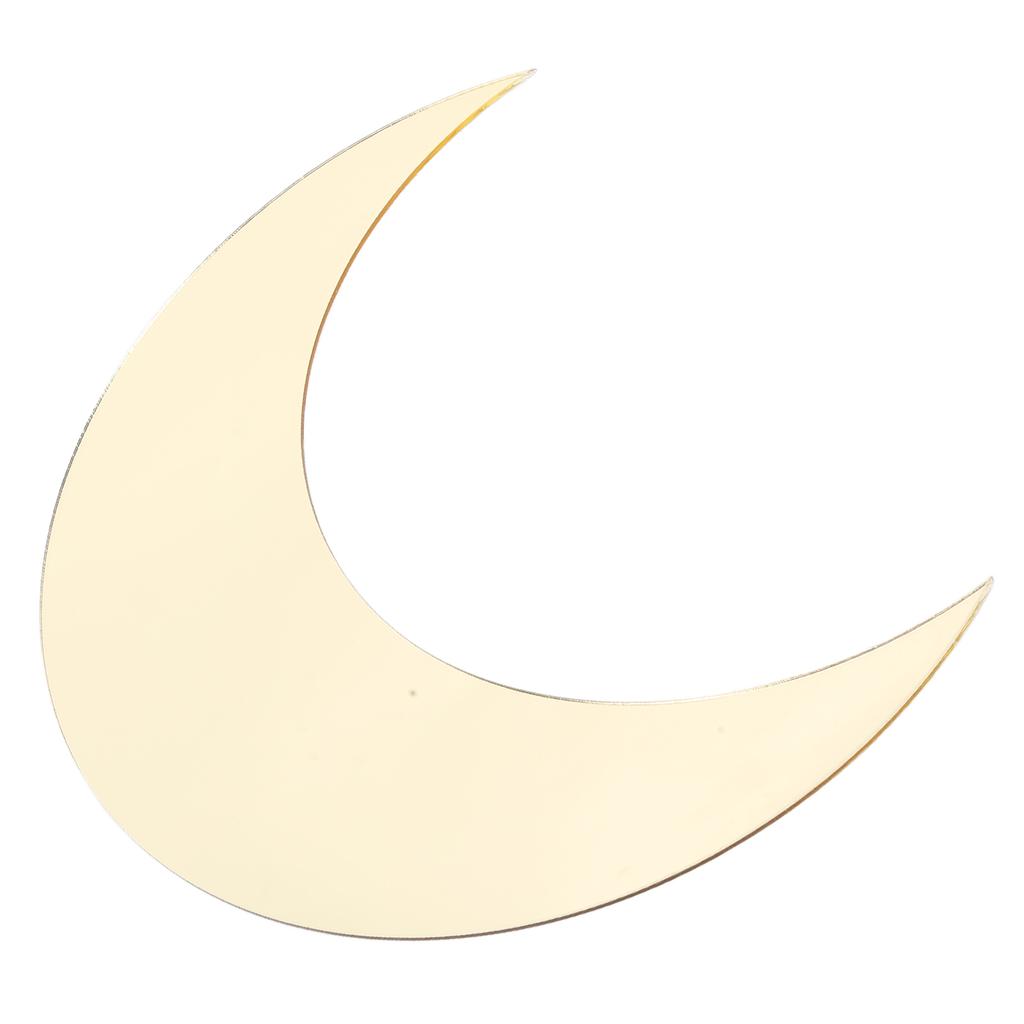 Moon Shape Mirror Wall Sticker Acrylic Decorative Background Decal for Home Office CorridorGold