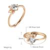 Fashion Simple Bride Wedding Ring Women  Rose Gold Color With Natural Zircon Accessories Romantic Daily Fine Jewelry