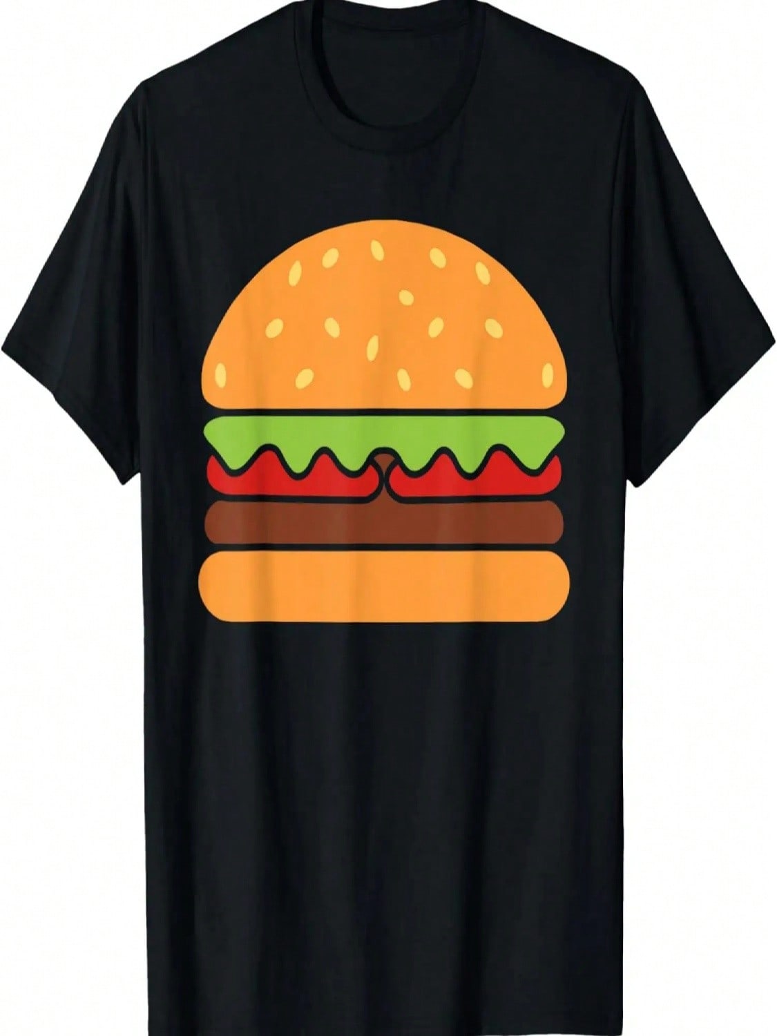 Cool Hamburger Art unisex Wounisex Minimalist Burger Cheeseburger T-Shirt S