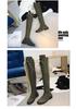 New Women's Over-the-Knee Round-Toe Martin Boots, Size 43 - Stylish European & American Design, Flat-Bottomed, In Stock