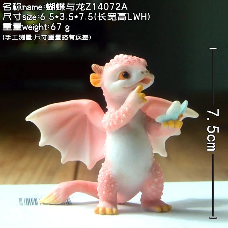 Resin Simulation Magic Animal Dragon Dinosaur Miniature Fairy Garden Terrarium Bonsai Decor Dragon Figurine