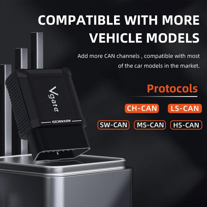 2025Neuer Vgate vLinker MS BT Auto OBD2 Scanner für 12V/24V ELM327 V2.3 Alle Systeme Diagnosewerkzeug CH LS HS SW MS CAN