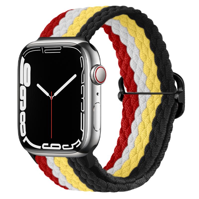 Braided Loop Strap for Apple Watch Band 44mm 40mm 49mm 45mm 41mm 46mm 42 38mm Nylon Bracelet iWatch Series Ultra 10 9 8 7 6 5 SE