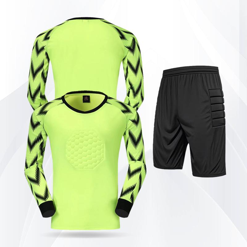 Factory Direct Sales, a Goalkeeper Suit, Anti-drop and Anti-collision Sponge Pad Set, Cross-border Training Football Suit.