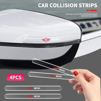 4x Car Door Transparent Anti Collision Side Edge Protection Guard Protector Bar Stickers for Mini Cooper S R50 R52 R53 R55 R56