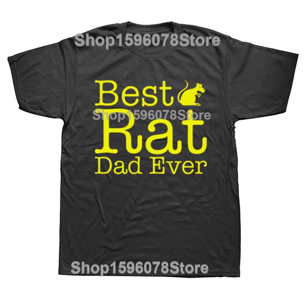 Best Rat Dad Ever Funny Graphic T Shirt Men Women Retro Gothic Clothing Tshirts Harajuku Oversized Cotton Rats Lover T-shirt