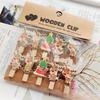 10 Pcs Christmas Deer Photos Notes Christmas Cards Household Clips