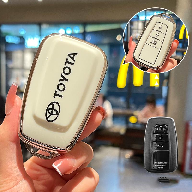 TPU Car Key Case Cover All-inclusive Shell For Toyota Corolla Hybrid 2021 Rav4 Land Cruiser Prado Camry Highlander Prius C-HR