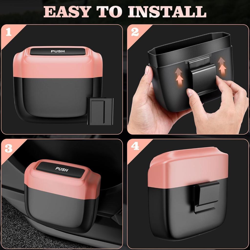 ZUKIDA Auto Müll Auto Aufbewahrungskoffer Auto Müll mit Deckel Eingebaute Aufbewahrung