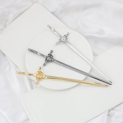 New Ancient Sword Hairpin Chinese Style Net Red Temperament Hanfu Plate Hairpin Hairpin Simple Modern Hair Hairpin Headdress