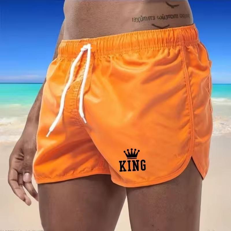 Summer Men's Beach Shorts Men's Three Quarter Shorts Beach Sports Quick Drying Casual Pants