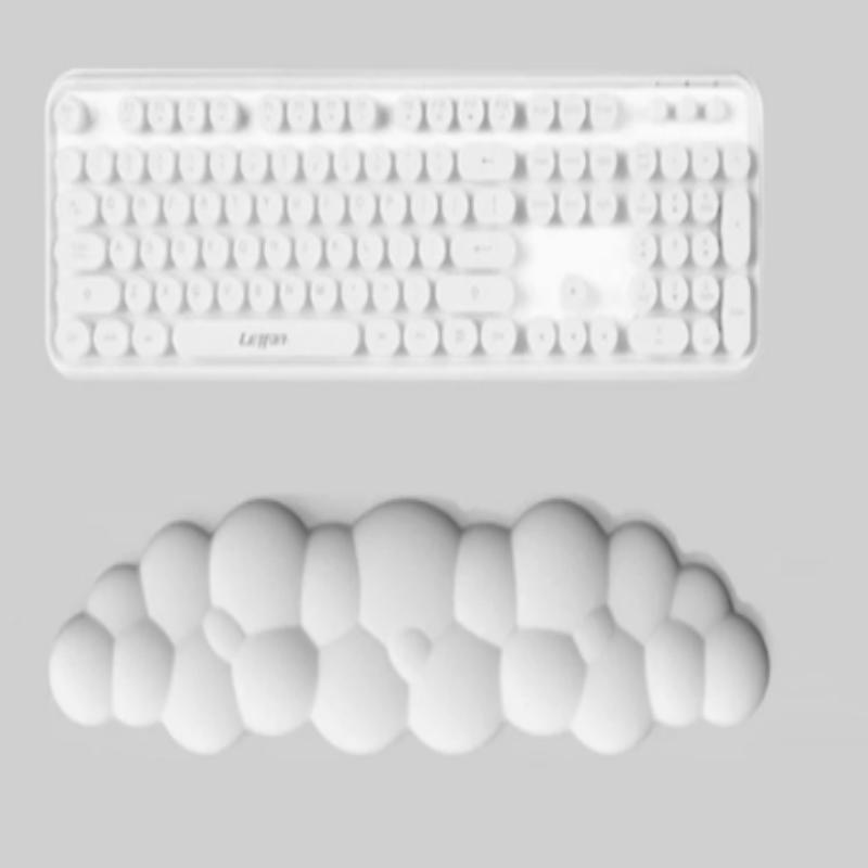 Keyboard Cloud Wrist Rest Memory Foam Keyboard Palm And Rubber Base Rest Ergonomic Keyboard Pad Wrist Support For Pain Relief Mo