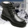 Russische Importierte Winter Martin Stiefel - Dicke Wolle, Echtes Leder, Rutschfest, Kältefest.
