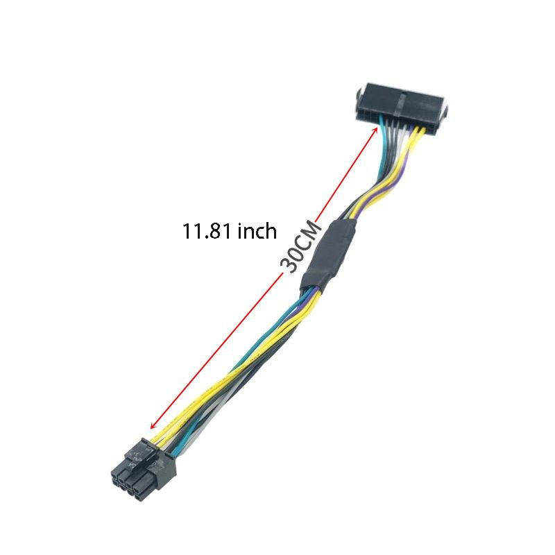 24Pin to 8Pin Converter Power Cable for DELL Optiplex 3020 7020 9020 Motherboard 8P Supply Cord 24P to 8P Power Wire Extend Line