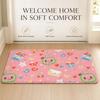 Cute C-CoComelon Floor Mat Cozy Minimalist Flannel Area Rug Anti-Slip Washable Bedroom Living Room Decor