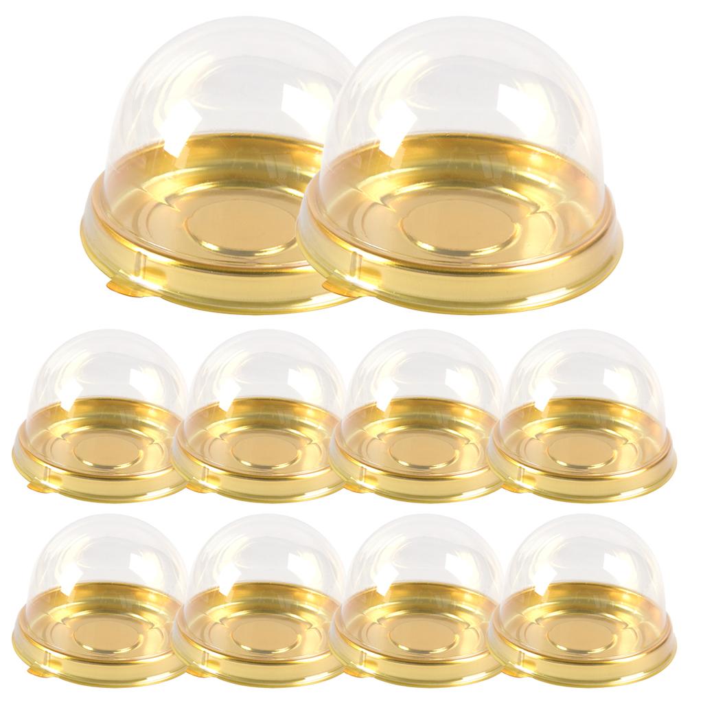 10/20Pcs Mini Dessert Cake Box Container Muffin Cupcake Packaging Boxes with Dome Wedding Birthday Party Supplies Christmas Gift