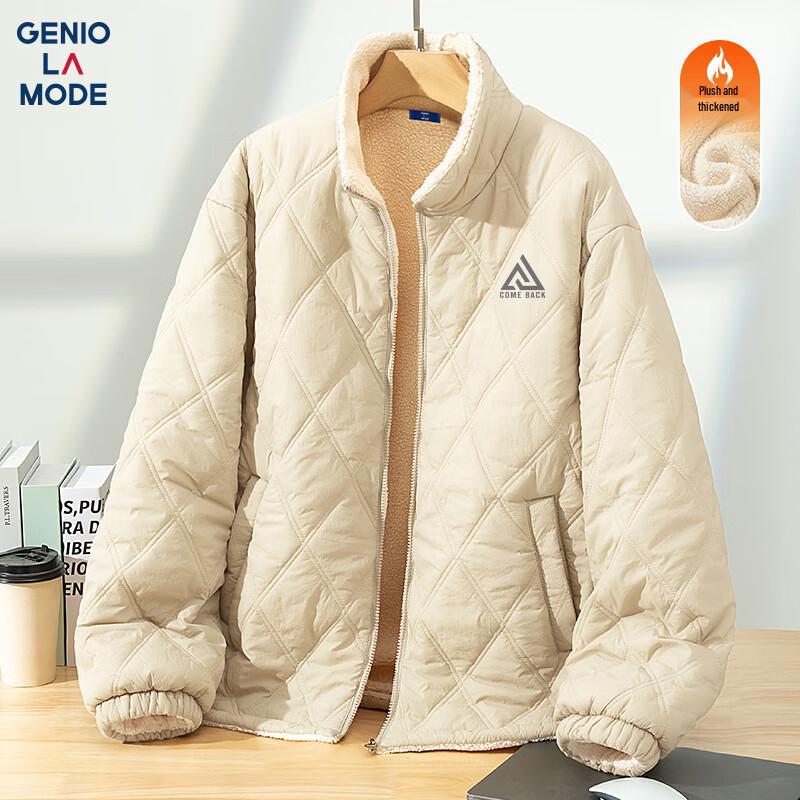 

GENIOLAMODE Men s Thickened Stand-Collar Padded Jacket 3XL