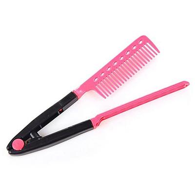 Mädchen Frauen Mode V Typ Haarglätter Kamm DIY Salon Haarglätter Haar Curler Kämme Glättung Kamm Styling Werkzeug