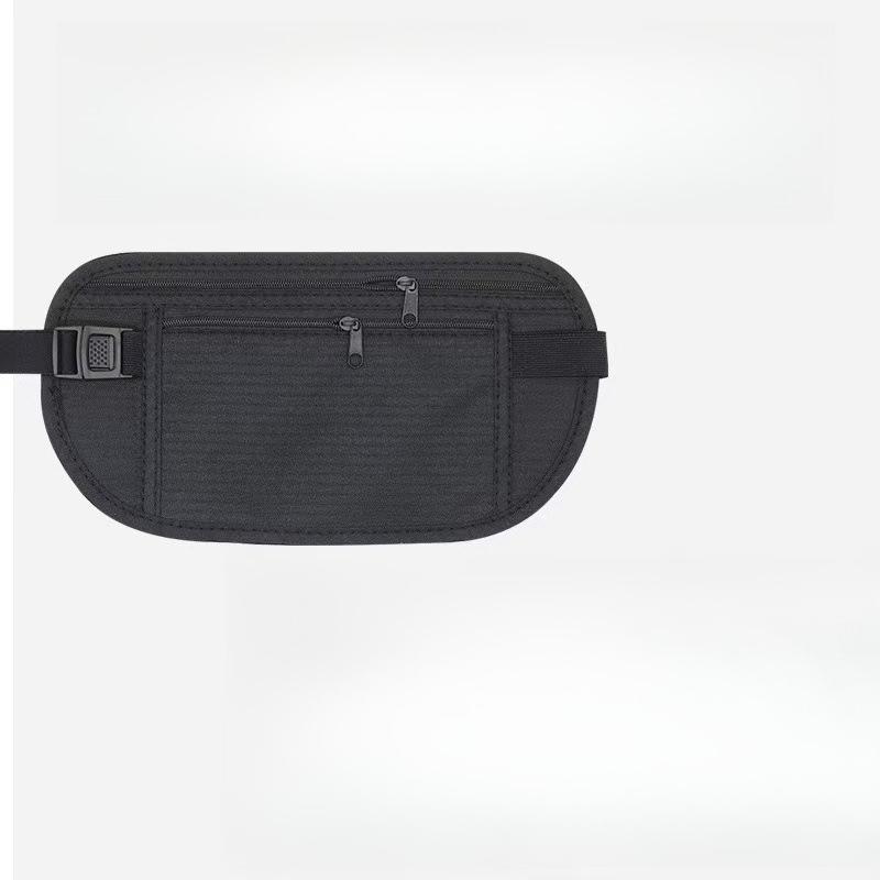 

1PCS Anti-Theft Running Waist Bag & Cash Clip - Hands-Free Invisible Wallet Waist Pack with Secure Zipper, Lightweight Outdoor чорний