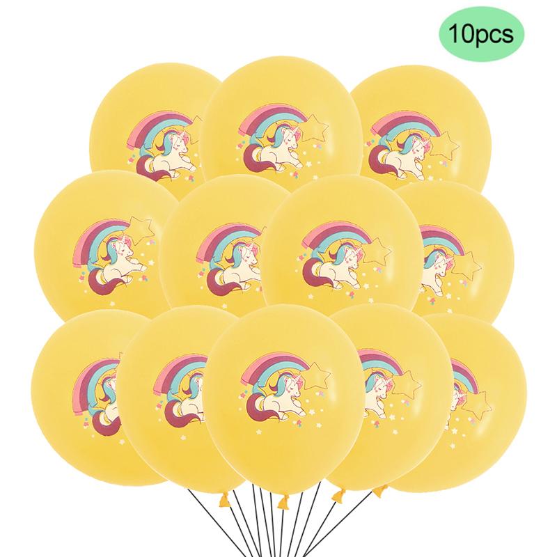 10-40Pcs Cartoon Unicorn Latex Balloons Girls Rainbow Unicorn Theme Birthday Party Decoration Supplies Kids Gift Helium Globos
