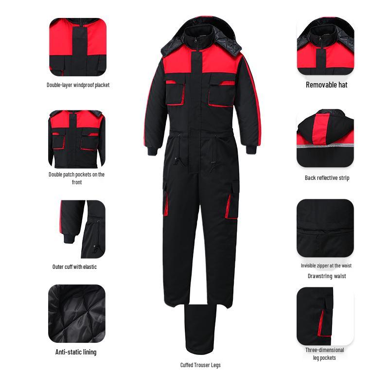 Cold Storage Cotton Jumpsuit Ski Suit & Ice Fishing Winter Workwear