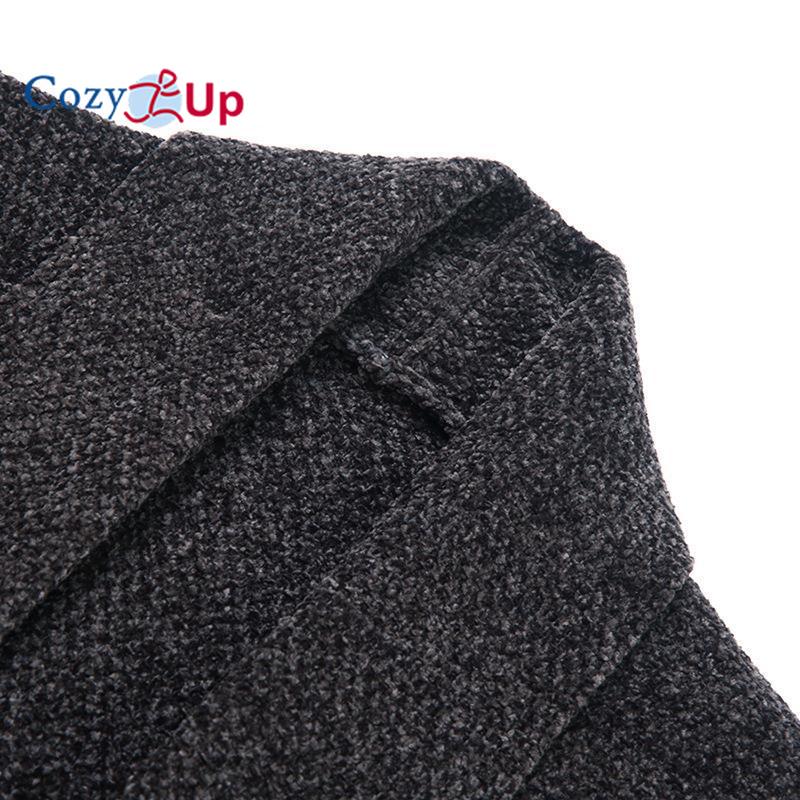 Cozy Up Men's Fall Long Sleeve Chunky Knit Cardigan Draped Open Front Cocoon Sweaters Coat with Pockets