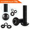 1705pcs Hex Button Machine Screws Assortment Kit: M2, M3, M4, M5 Metric Bolts, Nuts, Lock & Flat Washers.