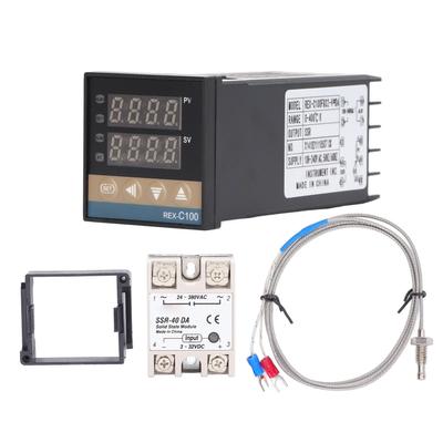 Kit Thermostat PID Numérique Étanche Haute Précision Professionnel PID REX C100 Régulateur de Température pour Ferme 100V‑240V