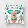 Wish Home Christmas Snowflake Digital Printing Peach Skin Car Pillow Cushion Pillow Case