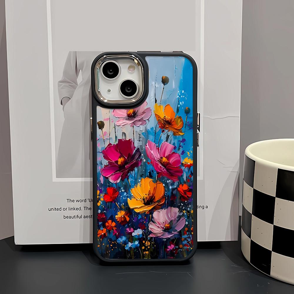 Red Flowers Case for IPhone 16 15 14 13 12 11 Pro Max X XS Max XR 7 8 Plus Case Cover Funda