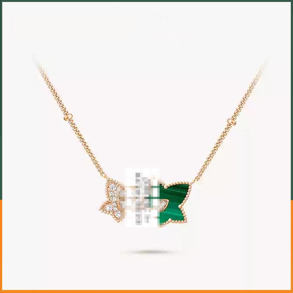2025 Luxe Evergreen Double Leaf Necklace - Women's Celebrity Style Clavicle Chain, Perfect Gift for Girlfriend