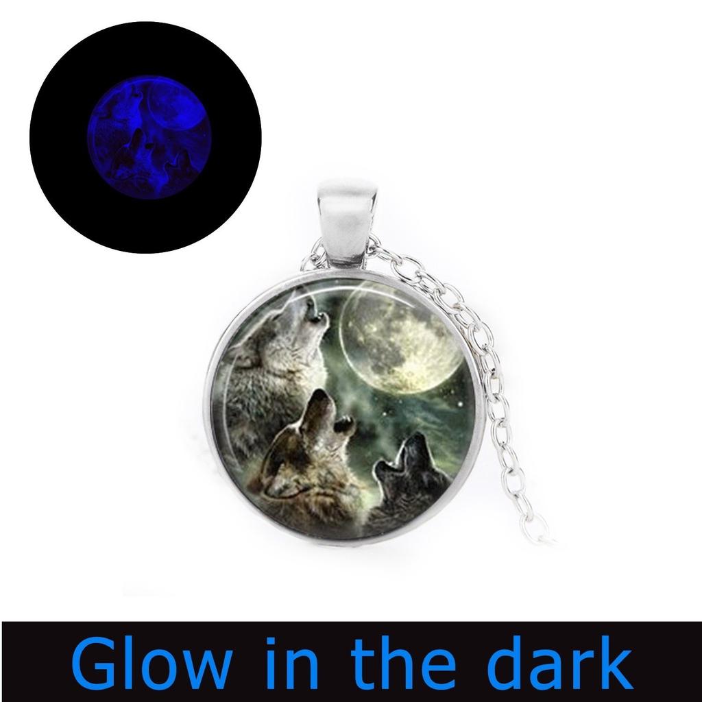 Wolf Necklace Prom Jewelry Party Jewelry Glow In The Dark Blue Necklace Glowing Pendant Necklace Buy From 5 On Joom E Commerce Platform