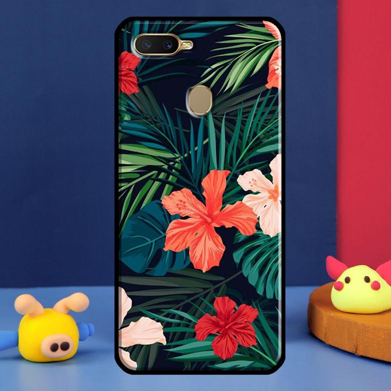 Summer Plant Palm Green Leaf Aloha For Oppo A54 A57 S A78 A58 A98 A5 A9 A91 A15 A16 A17 A52 A72 A76 A96 A74 A94 A77 Phone Case
