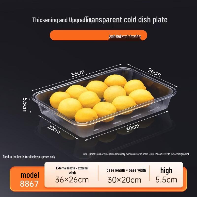 Transparent Plastic Serving Tray