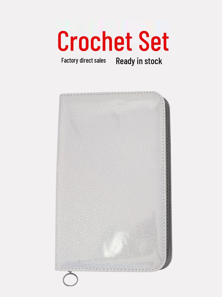 Detachable Circular Knitting Needles Set - 13 Pairs, Bright White Aluminum Nickel-Plated, DIY Sweater Knitting Tools, PU Packaging.