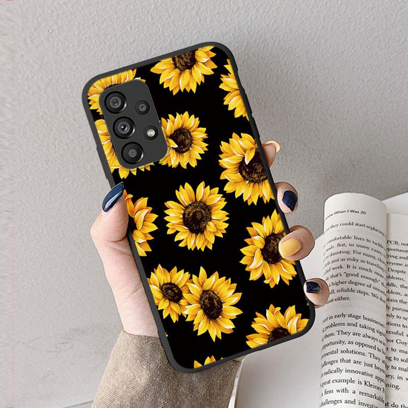 Case For Samsung A53 A52S A52 A73 A70 Cute Heart Flower Back Cover Soft Silicone Matte Protective Funda For Samsung Galaxy A53