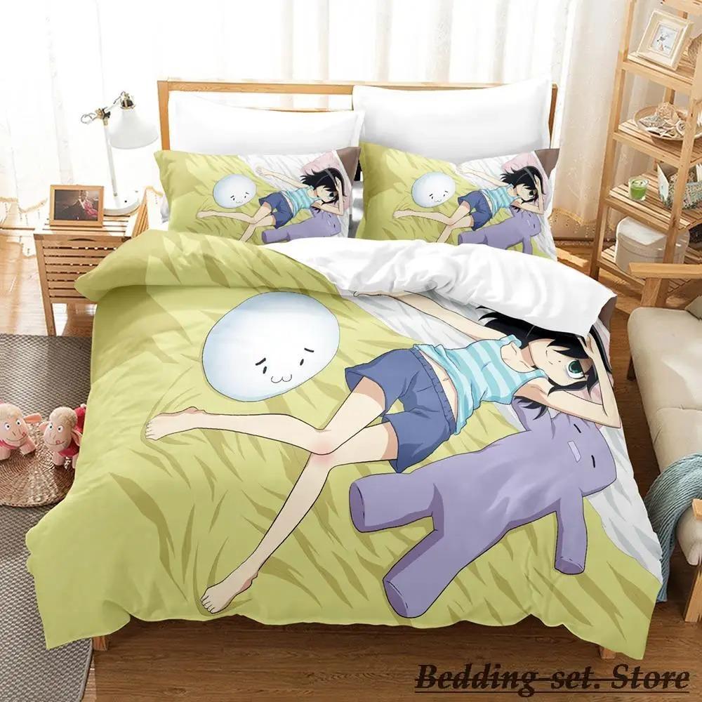 Watamote Bedding Set Single Twin Full Queen King Size Bed Set Adult Kid Bedroom Duvetcover Sets Anime parure de lit Bed