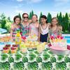 4 Pack Hawaii Palm Leaves Tablecloths Luau Party Disposable Hawaiian Table Cloth Tropical Palm Leaves Table Cover for Baby Shower Birthday Party
