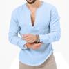 Men's Deep V-neck Shirt Europe and The United States Solid Color Tops Sports Men's T-shirt