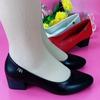  women cute sweet light weight spring slip on square heel shoes for soft spring & summer lady hotel work pumps ab745
